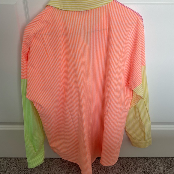 Bright neon button down - NWOT - Picture 3 of 7